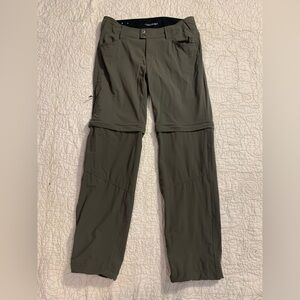 Columbia Green Convertible Omni-Shield Advanced Repellency Hiking‎ Pants Size 10